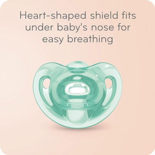 NUK Sensitive Silicone Soother | Pacifier | 100% Soft Silicone | Comfy Orthodontic Pacifier | Recommended by Pediatricians | 1pcs/ Box | Made in USA